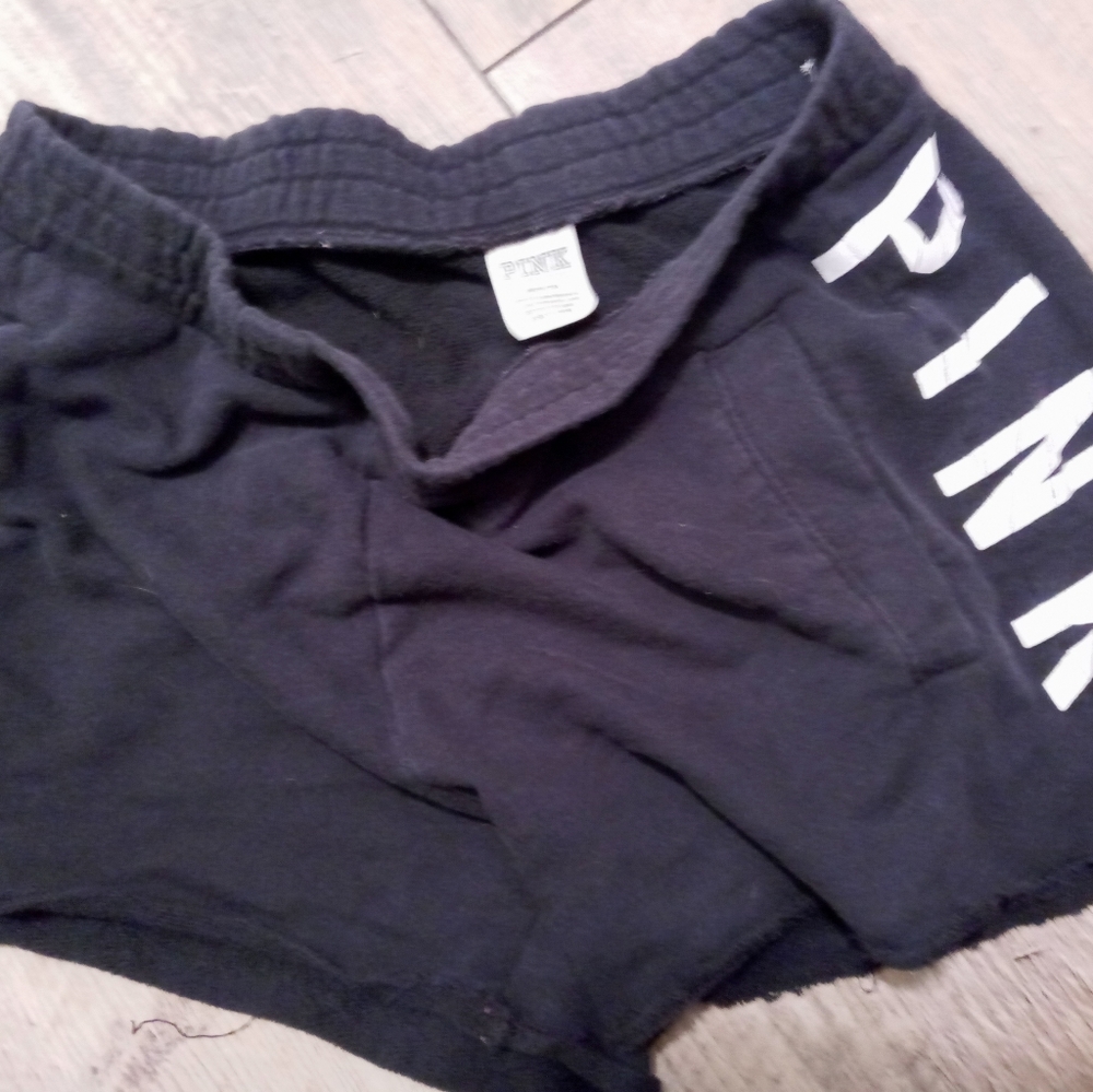 Pink fleece shorts